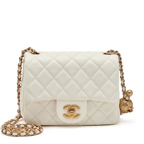 bronze chanel bag|white quilted chanel bag.